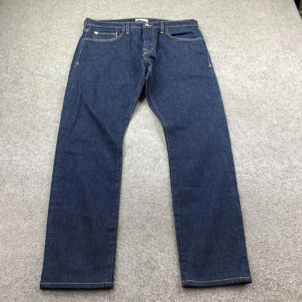 Ace Rivington Jeans Mens 33x30 Blue Dark Wash Slim Taper Denim Pants Casual